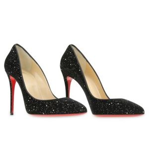 Christian Louboutin - Multicolor Black Velvet Galactica Pigalle Follies Pumps